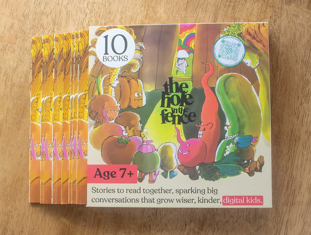The Hole in the Fence — all ten books fanned out